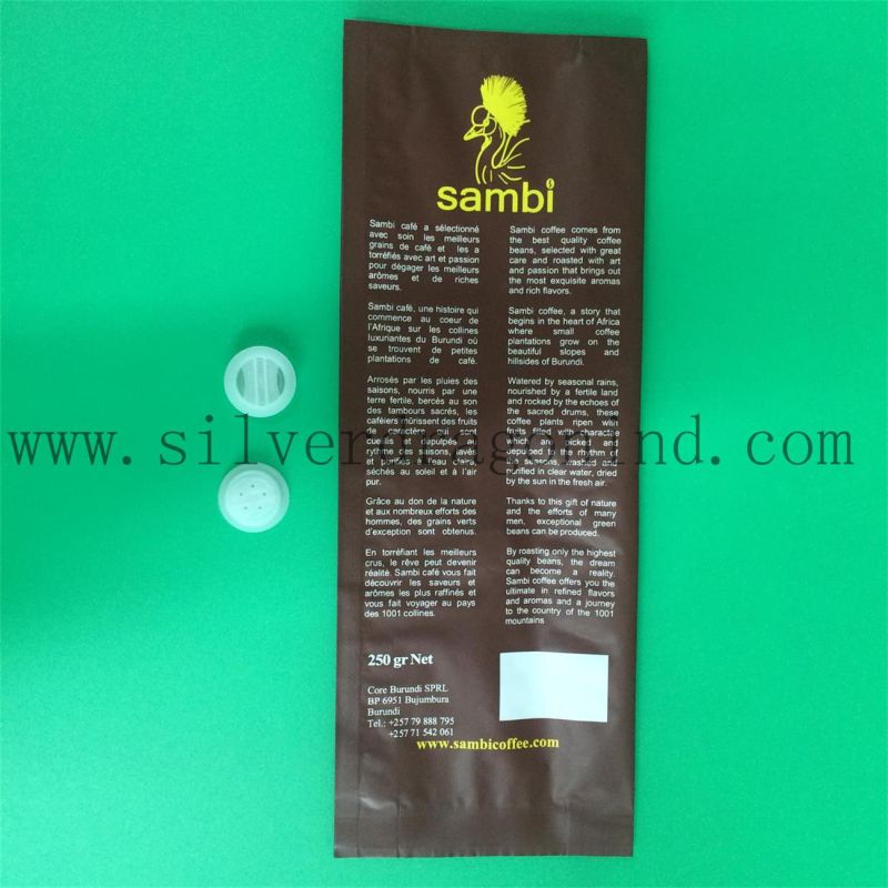 Colorful Plastic Coffee Bean Packaging Bag with Valve
