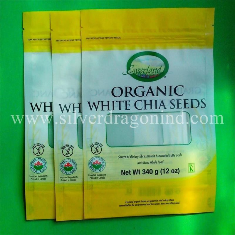 Printed Stand up Food Bag with Zipper and Window