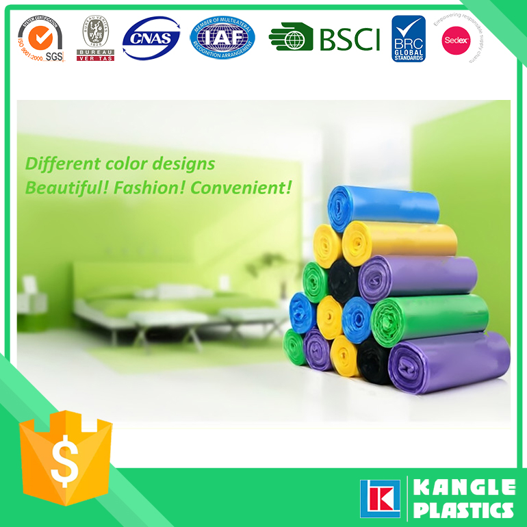 Hot Sale Colorful Biodegradable Plastic Trash Bags