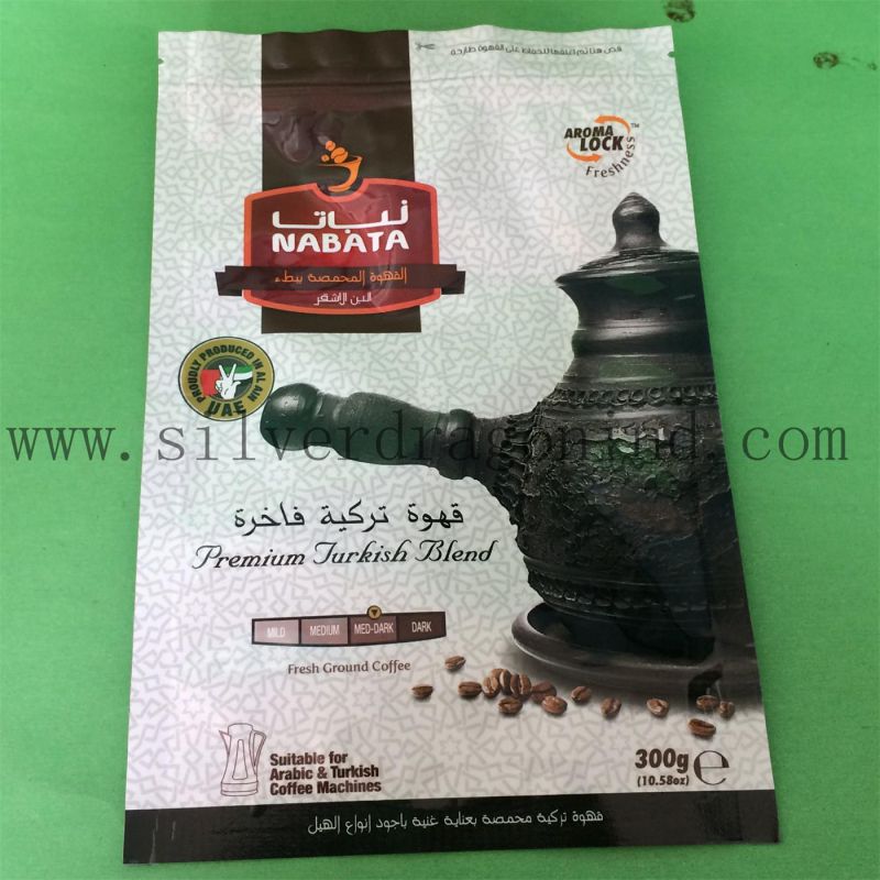 Shock Resistance Plastic Coffee Packing Bag Without Valve