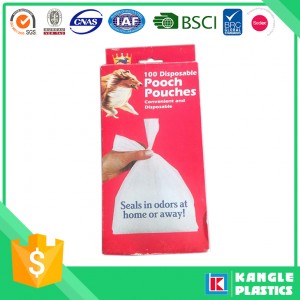 Plastic Custom Poo Bag with Handle Tie