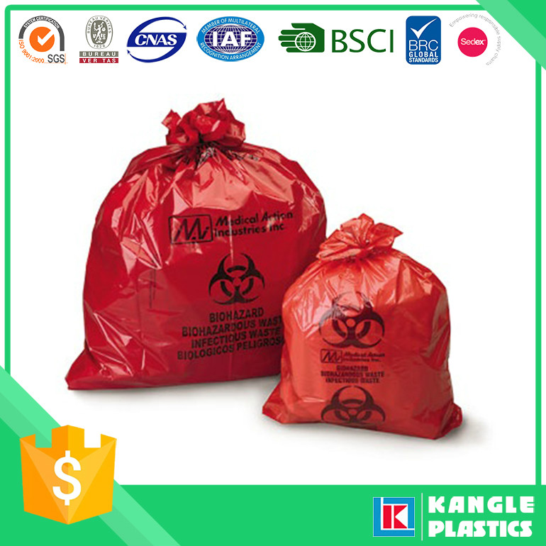 Biohazards Medical Waste Yellow Bags for Hospital