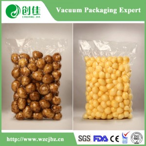 PA PE Side Seal Tranparent Plastic Vacuum Food Packaging Bag