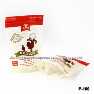 Stand up Dog Food Bag with Zipper and Bottom Gusset