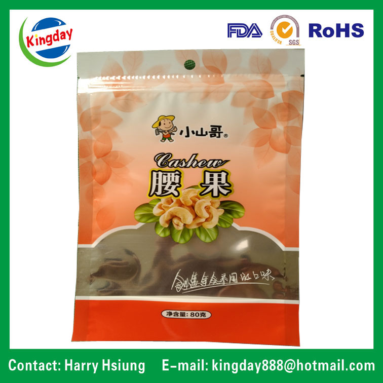 Standup Ziplock Food Packaging Bag, Peanut, Nuts, Melon Seeds.
