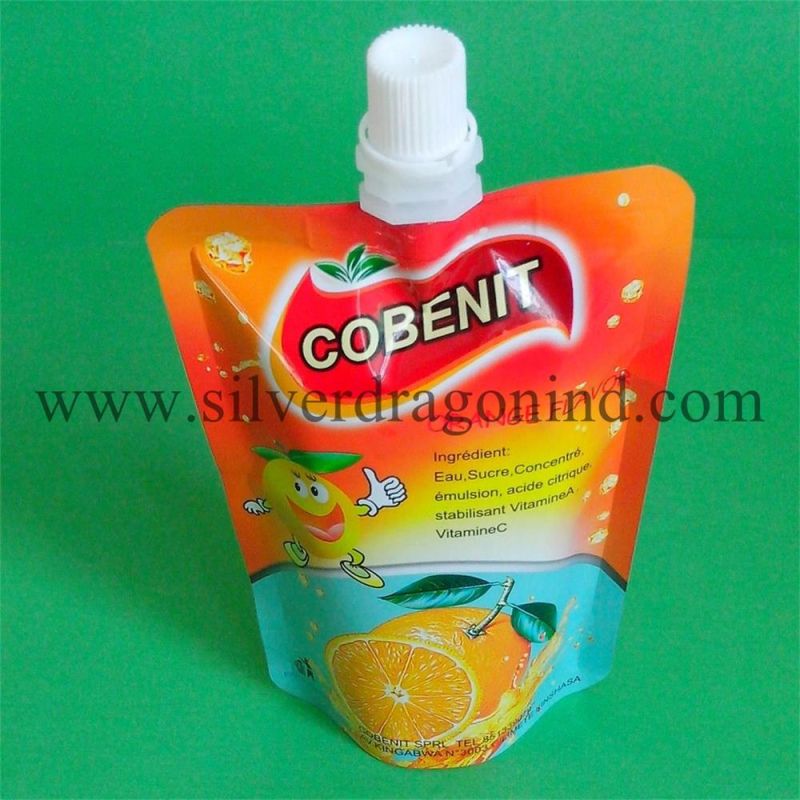 FDA Proved Stand up Spout Pouch for 200ml Juice Packing