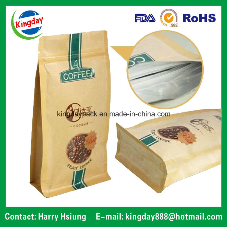 Coffee Bag with Valve & Tin-Tae & Kraft Paper