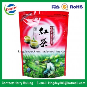 Metallic Material Standup Tea Bag with Ziplock