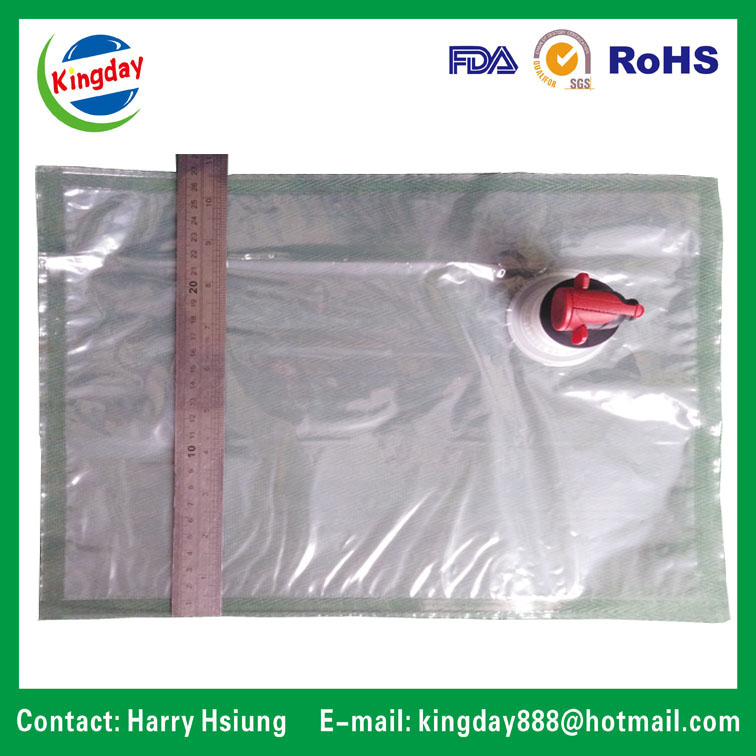 Clear Wine Bag in Box with Spout for Wine & Water