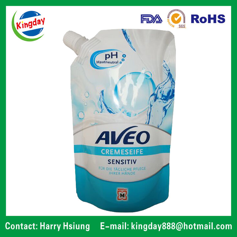 500ml Standup Spout Pouch for Juice or Laundry Detergent with Different Flavour