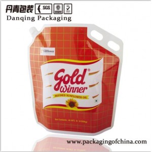 5L Printing Cocnut/Oil Stand up Pouch with Handle
