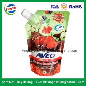 Standup Spout Pouch for Fruit Juice or Beverage or Laundry Detergent Packaging Bag