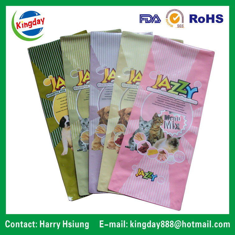 Pet Food Packaging Bag, with Ziplock/ Standup/4 Sides Sealing/8 Sides Sealing/ 15kgs Pet Food Bag