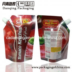Special Shape Plastic Packaging Stand up Pouch with Spout (DQ0099)