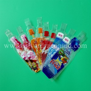 Plastic Drink Bag with Bottle Shape