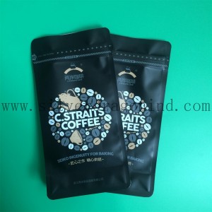 Side Gusset Plastic Coffee Bean Bag with Zipper