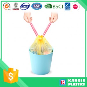 Low Density Polyethylene PE Drawstring Bag for Garbage