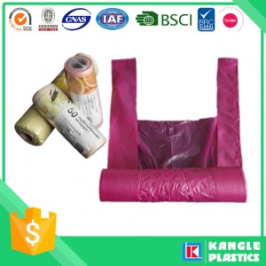 Biodegradable T Shirt Garbage Bag with Epi Additive