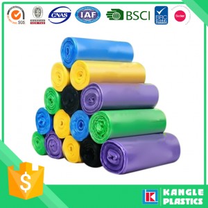 Factory Price Plastic Colorful Garbage Bag on Roll