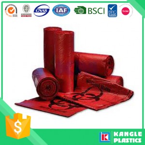 Disposable Red Biohazard Waste Bag on Roll