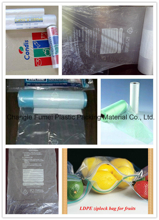 Custom Design Printed Coloured Plastic Freezer Bags