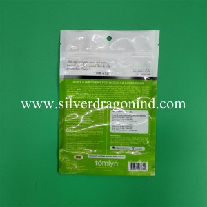 Dog Chews Bags with Zipper and Clear Wicket