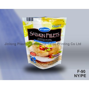 Sand-up and Zipper Seafood Bags Colorful Plastic Bags