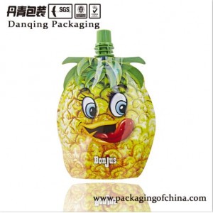 2016 Unique Shape Stand up Pouch with Spout, Nozzle Bag Forjuice Packaging D0067