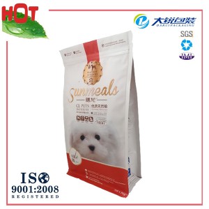 Pet Food Packaging Box Pouch with Slide Zipper
