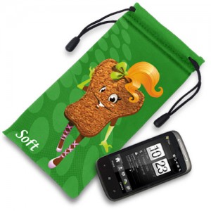 Heat Transfer Microfiber Pouches for Mobile Phone Pouches with Artwork Printing (XY-00221)
