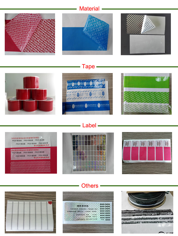 China Supplier High Quality Anti-Counterfeiting Sticker