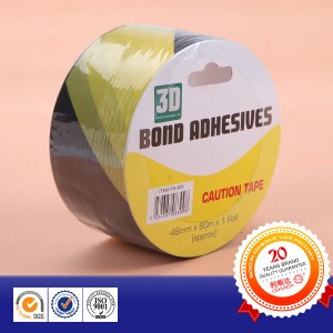 2015 Hot Sale Yellow and Black PVC Adhesive Warning Tape