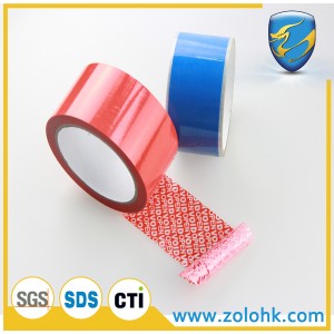 Tamper Evident Void Sticker Anti Tamper Label Tape Pet Material Roll