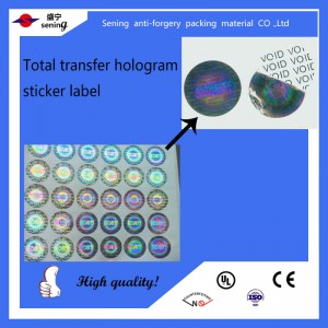 Hologram Security Sticker Label/Total Transfer Hologram Sticker/Laser Sticker Label