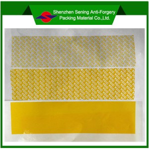 Tamper Evident Adhesive Tape for Carton