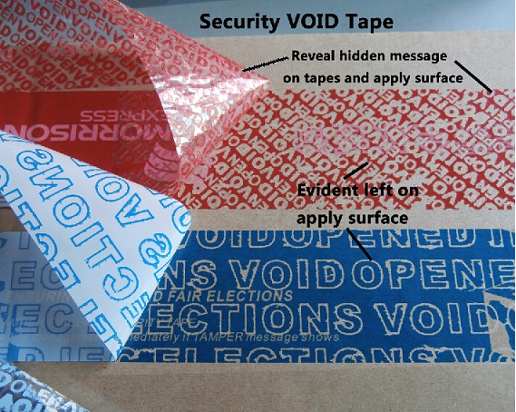 Custom Security Void Seal Tape; Warranty Void Seal; Tamper Evident Void Tape for Carton