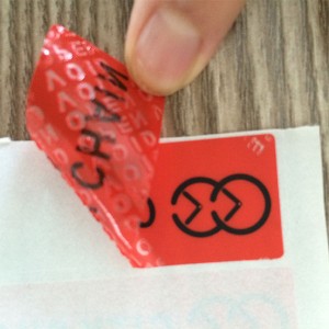 New Tamper Evident Non Transfer Custom Stickers