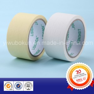 Hot Products White/Yellow Masking Paper Tape with Rubber Base and Easy-Tear