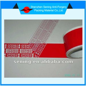 Custom Printed Tamper Evident Security Tape for Carton Packing