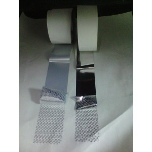Bright and Matt Silver Tamper Evident Material